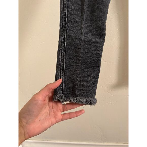 Free People Jeans Women's 24 Black Raw Hem Jeggings We The Free High Rise - Picture 3 of 9